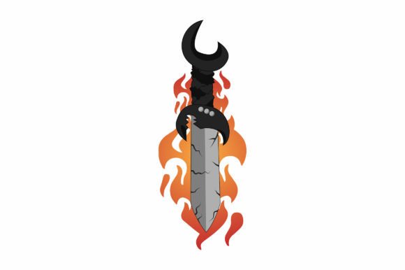 Beautiful Modern Gaming Sword and Fire C: Your All-in-One Logo Solution
