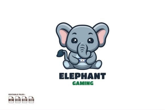Gaming Elephant Cute Kawaii Creative Mas for Creatives