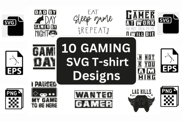 Level Up Your Wardrobe and Projects: The Ultimate Gaming SVG T-shirt Designs Bundle