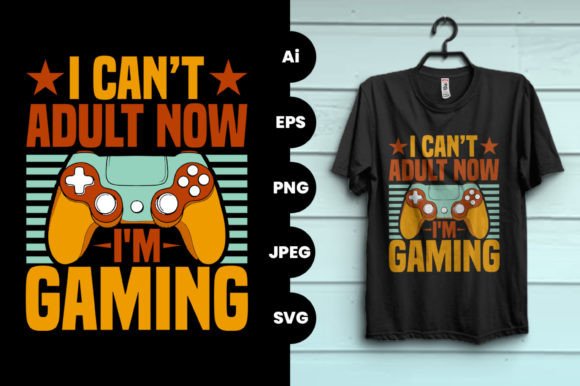 Premium Gaming T-Shirt Design Template