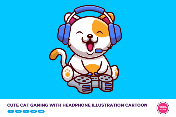 The Adorable Appeal of Cartoon Gaming Cat Illustrations
