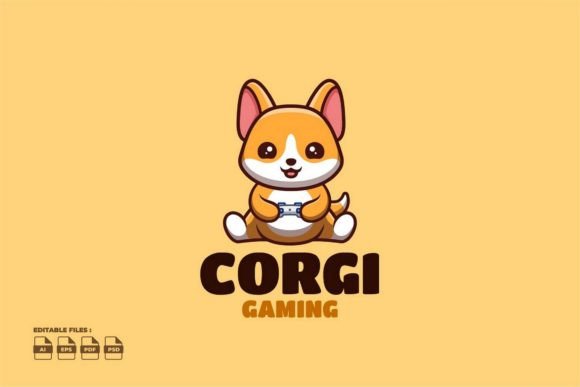 The Gaming Corgi Kawaii Mascot: A Creative Vector Asset