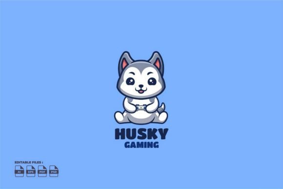 The Gaming Husky Cute Kawaii Creative Mascot: Integrating a Professional Brand Asset