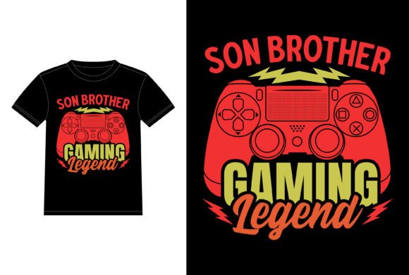 The Retro Vintage Son Brother Gaming Legend: A Nostalgic Design for Modern Creativity