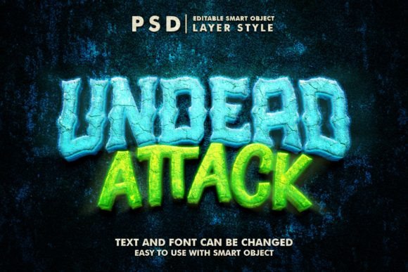 The Undead 3D PSD Text Effect: A Designer's Gateway to Gothic Typography